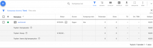 Google Reklam - Kampanyalar Günlük Bütçe