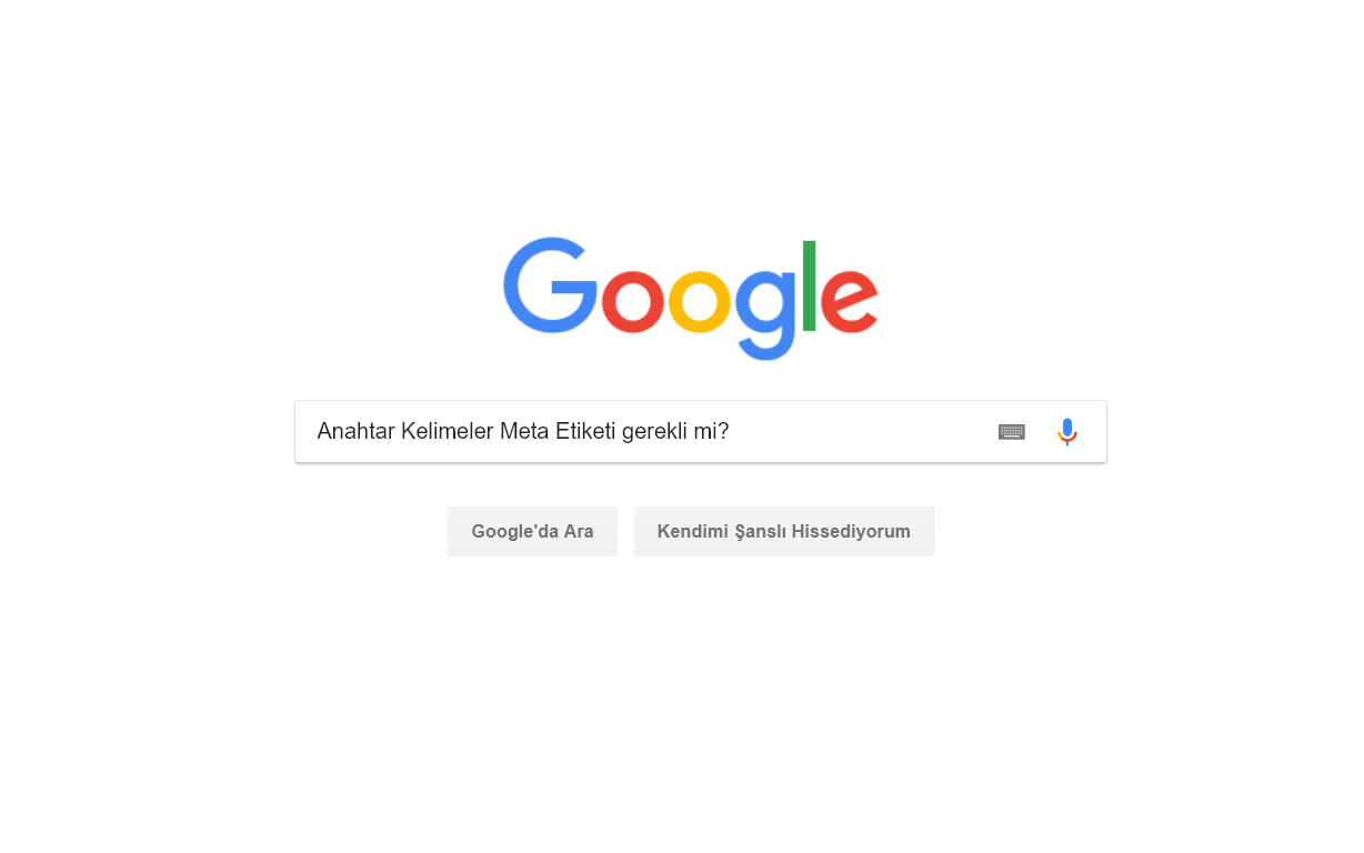 Meta Anahtar Kelimeler Gereklimi